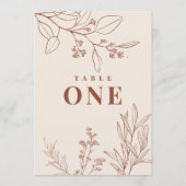 ボホ フラワーテーブルナンバー 招待状 (正面)