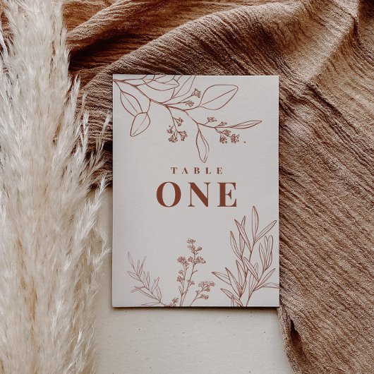 ボホ フラワーテーブルナンバー 招待状