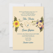 ボホ フラワーフォーマルウェディングオールインワン 招待状 (正面)