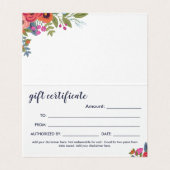 ボホ フラワーフレーム - ギフト券 (内部フラット)