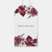 ボホ フラワー ガーデン ブライダル シャワー ギフトタグ (裏面)