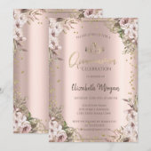 ボホ フラワー ダイヤモンド キンセアニエラ 招待状 (正面/裏面)