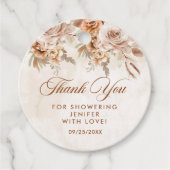 ボホ フラワー ブライダル シャワー フェイバータグ (正面)