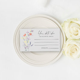 ボホ フローラル デートの夜のアイデア \ デート ジャー エンクロージャーカード