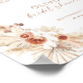 ボホ ブライズシャワー ウェルカムサイン | パンパスグラス ポスター (角)