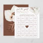 ボホ ブライズ シャワー ゲーム - ゲスト ビンゴを見つけよう (正面/裏面)