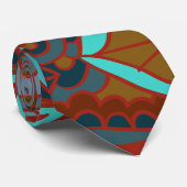 ボホ、ブラウン、ターコイズ ネクタイ (ロール)