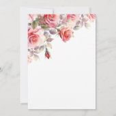 ボホ ブラッシュ フラワー ウェディング インビテーション (裏面)