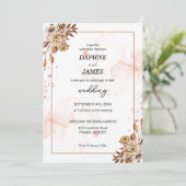 ボホ ブルームズ: モダン フラワー ウェディング インビテーション (スタンド正面)