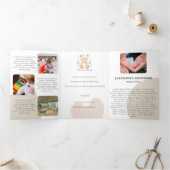 ボホ ベア ウォーターカラー ベビーシッター サービス 三つ折りカード (内部)