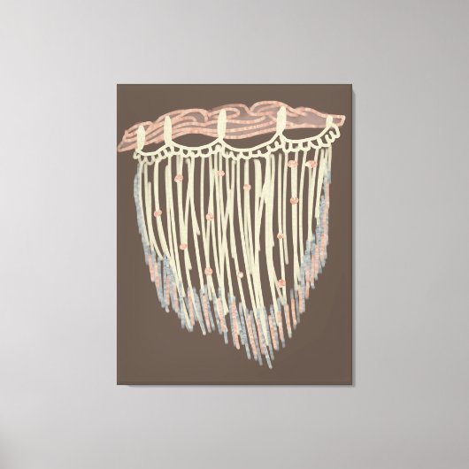 ボホ・マクぶら下がったラメ絵画の芸術 キャンバスプリント (正面)