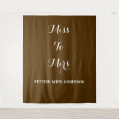 ボホ「ミッ恋しく思ズへ」ブライダルシャワーのバックカスタムバック タペストリー (正面)