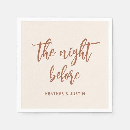 ボホ リハーサル ディナー 前夜のナプキン スタンダードカクテルナプキン (正面)