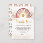 『ボホ・レインボー・ア・リトル・オブ・サンシャイン』 サンキューカード (正面/裏面)