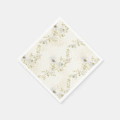 ボホ ワイルドフラワーズ ブライズシャワー スタンダードカクテルナプキン (角)