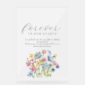 ボホ ワイルドフラワー ウェディング メモリアル アクリルサイン (正面)