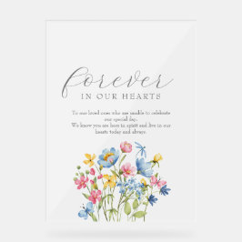 ボホ ワイルドフラワー ウェディング メモリアル アクリルサイン