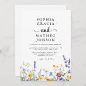 ボホ ワイルドフラワー ガーデン エレガント ワイルドフラワー セーブザデート (正面/裏面)