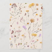 ボホ ワイルドフラワー テーブル シーティング チャード カード (裏面)