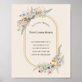 ボホ ワイルドフラワー フェルン ウェディング ザ キャンドル バーンズ ポスター (正面)