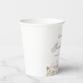 ボホ ワイルドフラワー ブライダルシャワー ガーデン スクリプト 紙コップ (右)