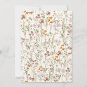 ボホ ワイルドフラワー ブライダルシャワー スクリプト 招待状 (裏面)