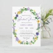 ボホ ワイルドフラワー ブライダルシャワー 招待状 (スタンド正面)