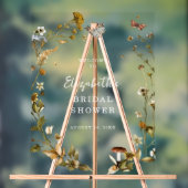 ボホ ワイルドフラワー | 秋のブライダルシャワー ウェルカム アクリルサイン (ニュートラル)