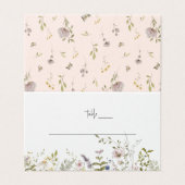 ボホ ワイルドフラワー | 結婚式 テーブル プレースカード 名刺 (外部フラット)