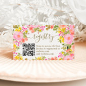 ボホ ワイルド フラワーズ ガーデン ブライダル シャワー レジストリー エンクロージャーカード