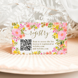 ボホ ワイルド フラワーズ ガーデン ブライダル シャワー レジストリー エンクロージャーカード