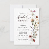 ボホ ワイルド フラワー ブライズシャワー 招待状 (正面)
