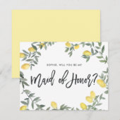 ボホ ワークコラージュ レモンリース メイドオブオナー カード (正面/裏面)