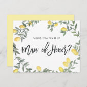 ボホ ワークコラージュ レモンリース 名誉の男のカード 出欠カード (正面/裏面)