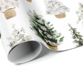 ボホ ワーク わー 水彩 クリスマス 構成 グリーティング ラッピングペーパー (ロールコーナー)