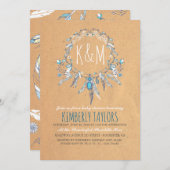 ボホ·ヴィンテージ·ドリームカザー·ベビー·シャワー 招待状 (正面/裏面)