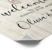 ボホ〔雄ジカの〕枝角スカルウッドウェルカム結婚ズ ポスター (角)