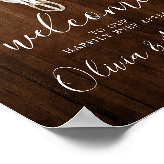 ボホ〔雄ジカの〕枝角スカルダークウッドウェルカム結婚ズ ポスター (角)