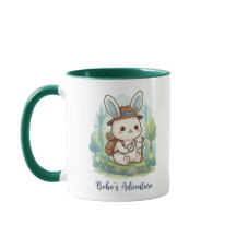 ボボの冒険うさぎ コーヒーマグ - かわいいカワイイデザイン