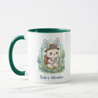 ボボの冒険うさぎ コーヒーマグ - かわいいカワイイデザイン マグカップ