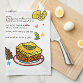 ボボボティ図解入りの、写真付きのレシピティータオル南アフリカ キッチンタオル (四つ折り)