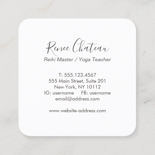 ボボモダン天月の星ビジネスカード スクエア名刺 (裏面)