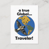 ボボリンク鳥 真の世界的旅行者 旅行 名刺 (正面)