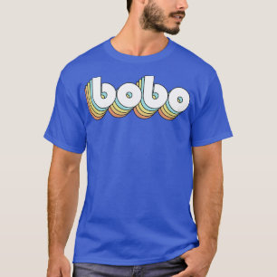 ボボレトロレインボータイポグラフィフェードスタイル Tシャツ