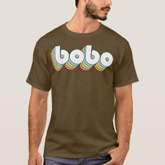 ボボレトロレインボータイポグラフィフェードスタイル Tシャツ