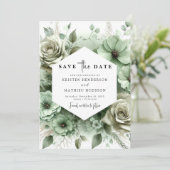 ボミニマルタニカルクラシックセージグリーン結婚ズ セーブザデート (スタンド正面)