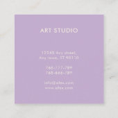 ボミニマルタニカルラベ離れンダーのパターン文字 スクエア名刺 (裏面)