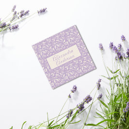 ボミニマルタニカルラベ離れンダーのパターン文字 スクエア名刺