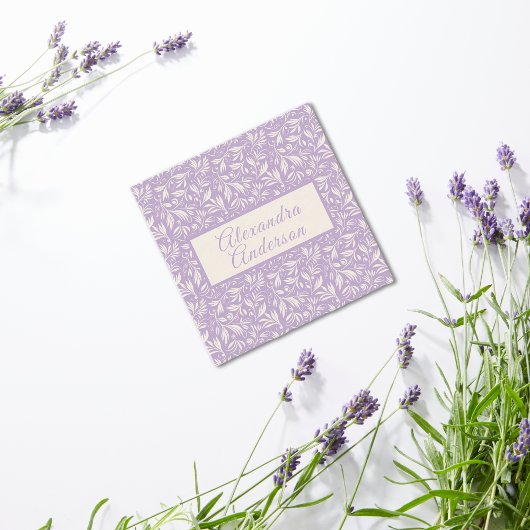 ボミニマルタニカルラベ離れンダーのパターン文字 スクエア名刺