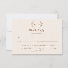 ボミニマルタニカルリースモノグラ結婚ム 出欠カード